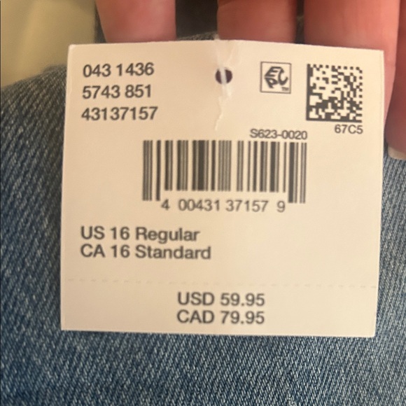 American Eagle Outfitters Medium Blue Wide-Leg Flare Jeans - Picture 5 of 5